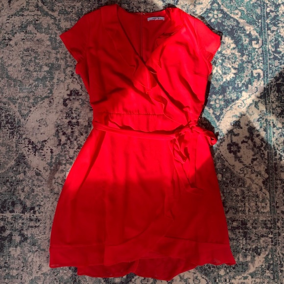 Naked Zebra Ruffle Sleeve Wrap Dress - Picture 4 of 9